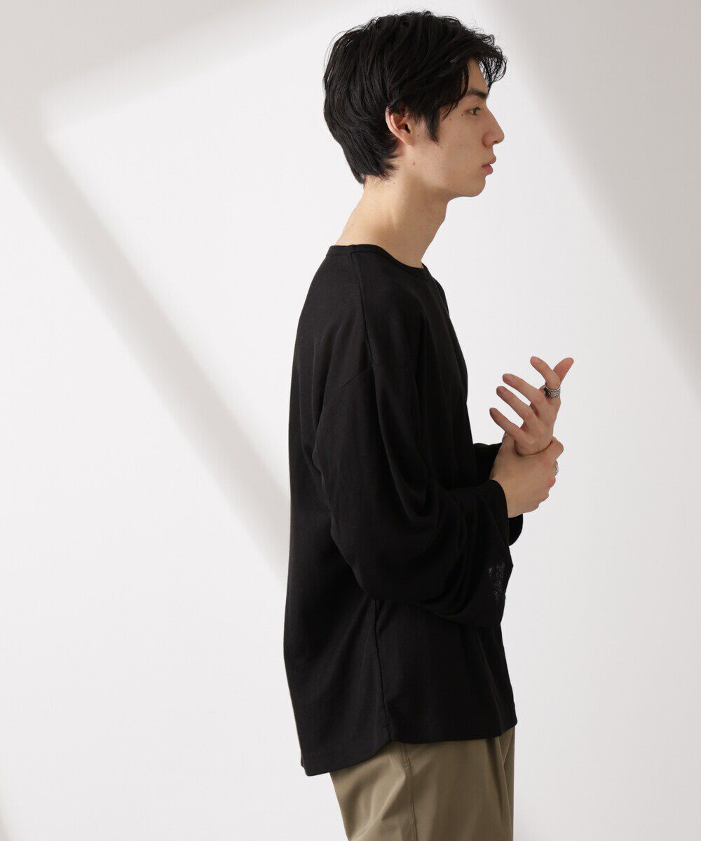 NANO universe「WEB限定/セミシアークルーネックプルオーバー 長袖」|Tシャツ・カットソー|