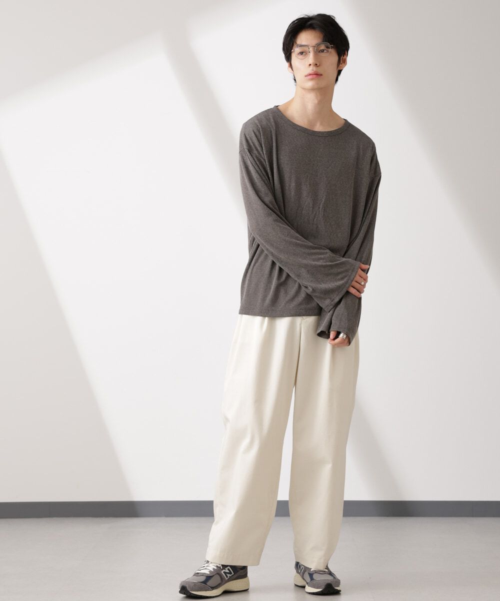 NANO universe「WEB限定/セミシアークルーネックプルオーバー 長袖」|Tシャツ・カットソー|