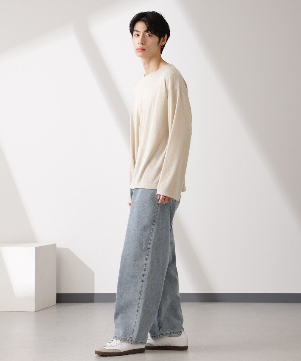 NANO universe「WEB限定/セミシアークルーネックプルオーバー 長袖」|Tシャツ・カットソー|