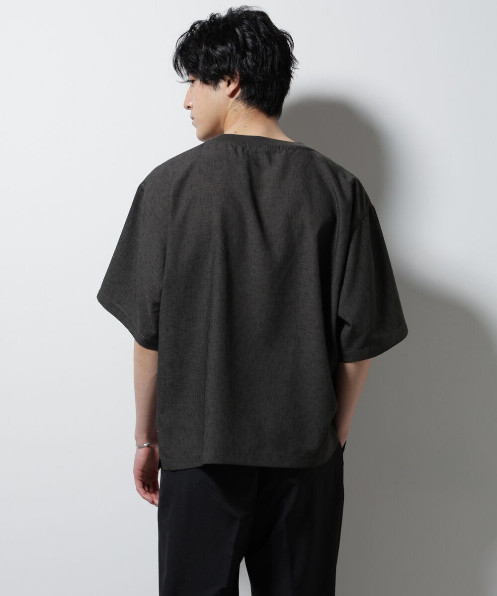 NANO universe「テックリネン布帛Tシャツ 半袖」|Tシャツ・カットソー|