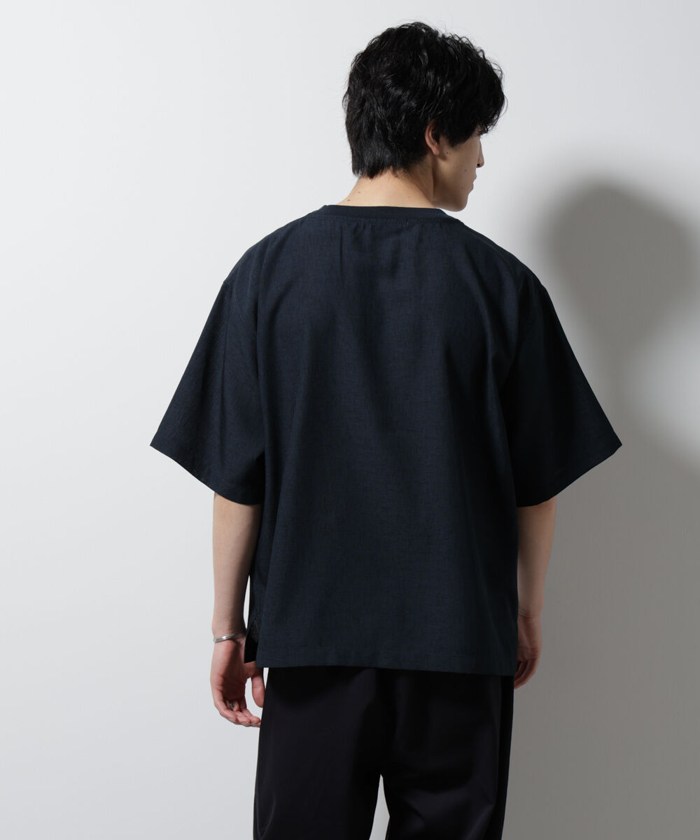 NANO universe「テックリネン布帛Tシャツ 半袖」|Tシャツ・カットソー|