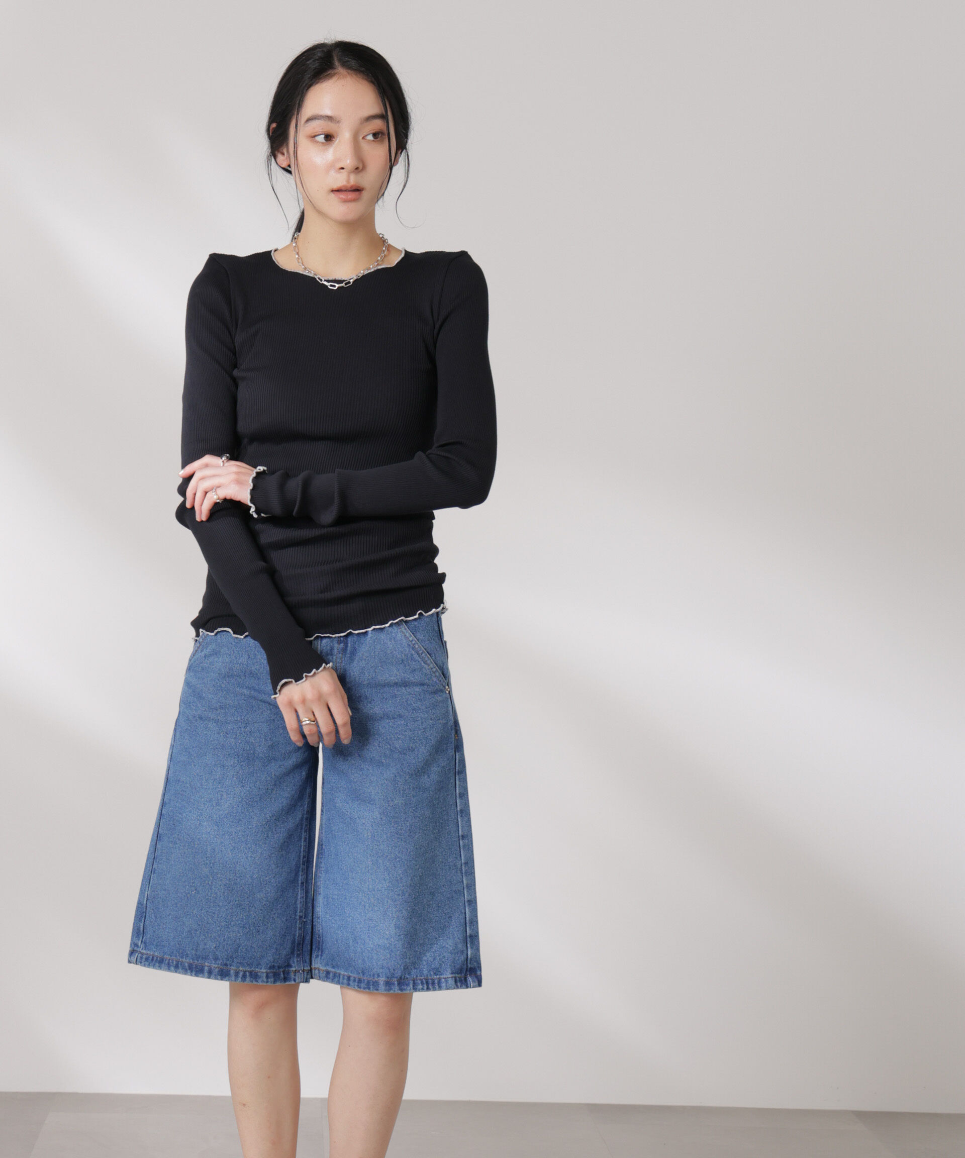 nano･universe「OperaSPORT/DANIELLE DENIM SHORTS」|チノ|
