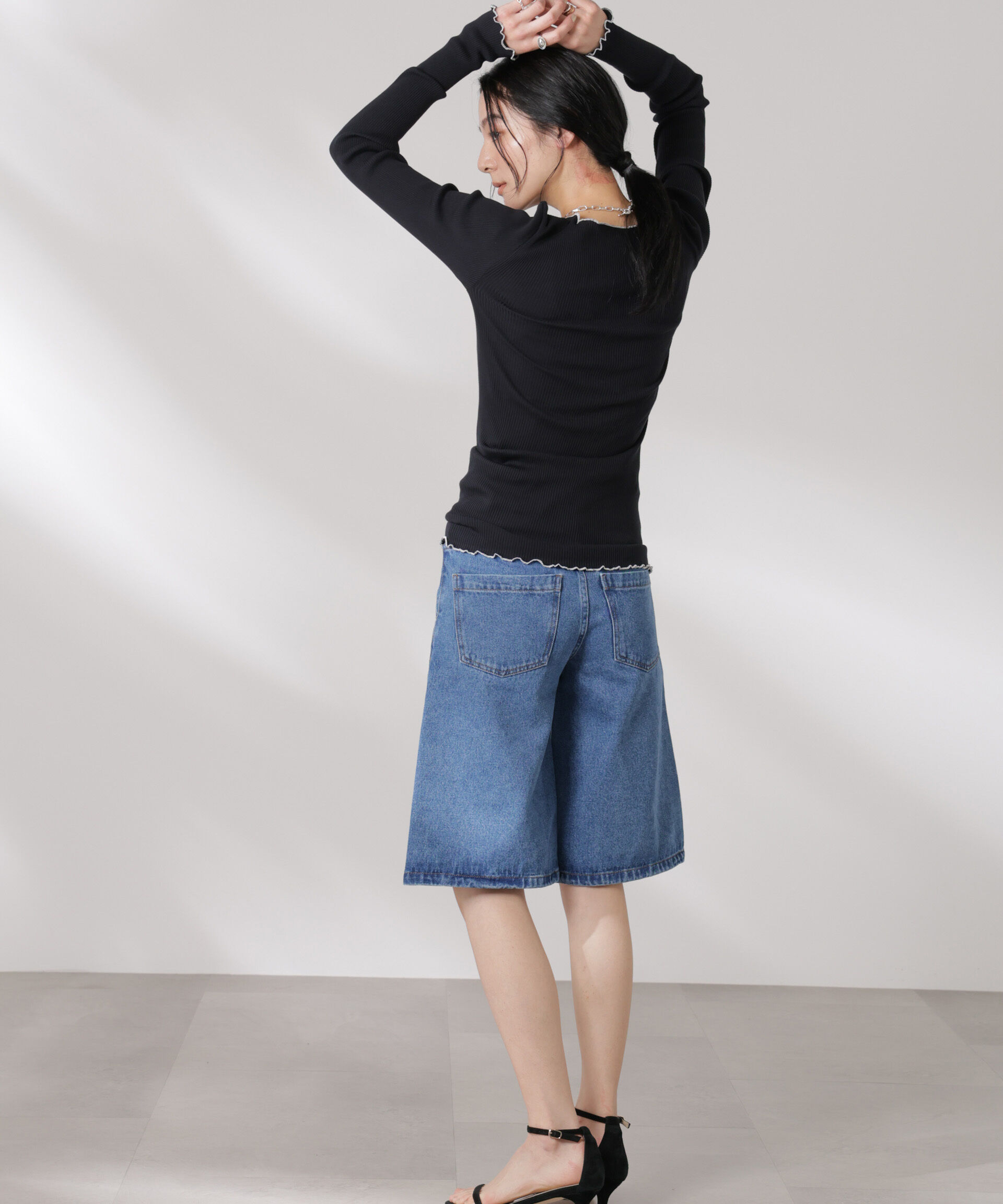 nano･universe「OperaSPORT/DANIELLE DENIM SHORTS」|チノ|