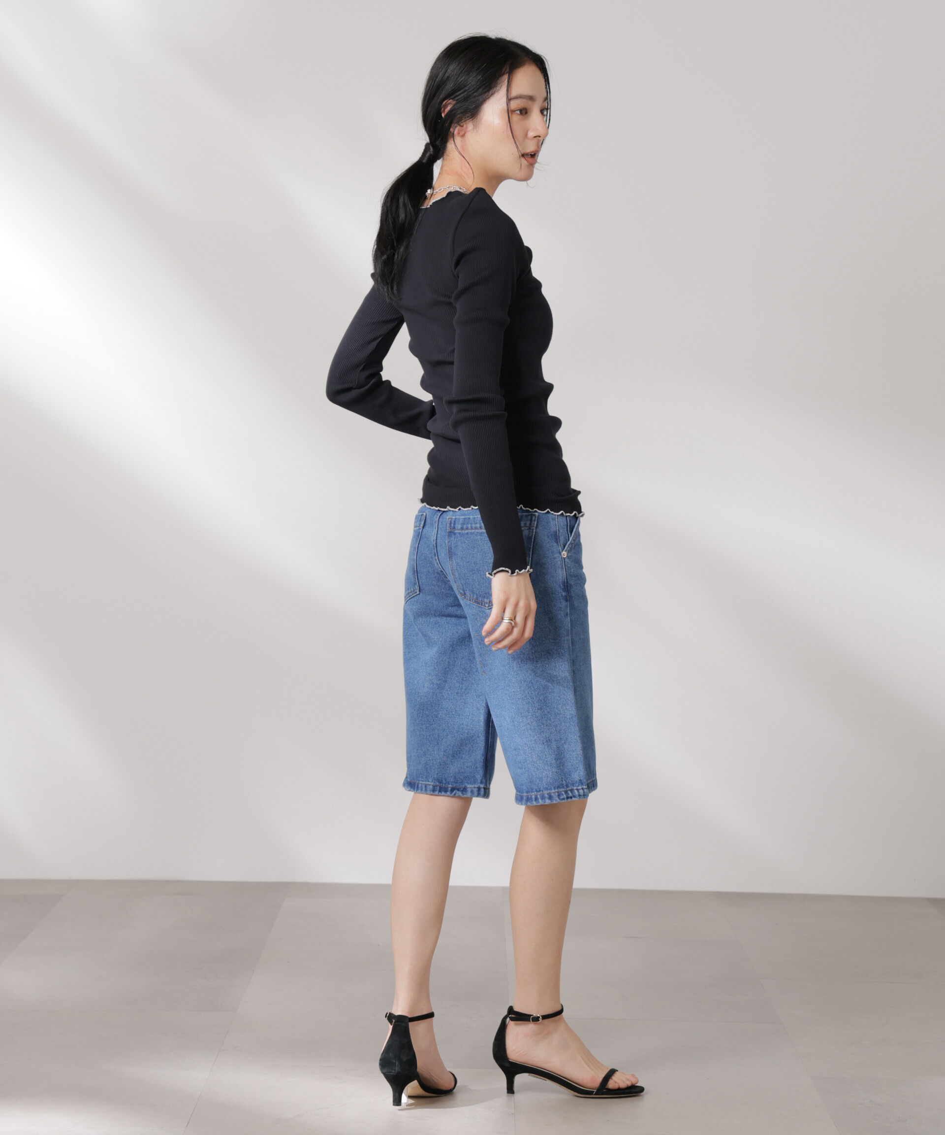 nano･universe「OperaSPORT/DANIELLE DENIM SHORTS」|チノ|