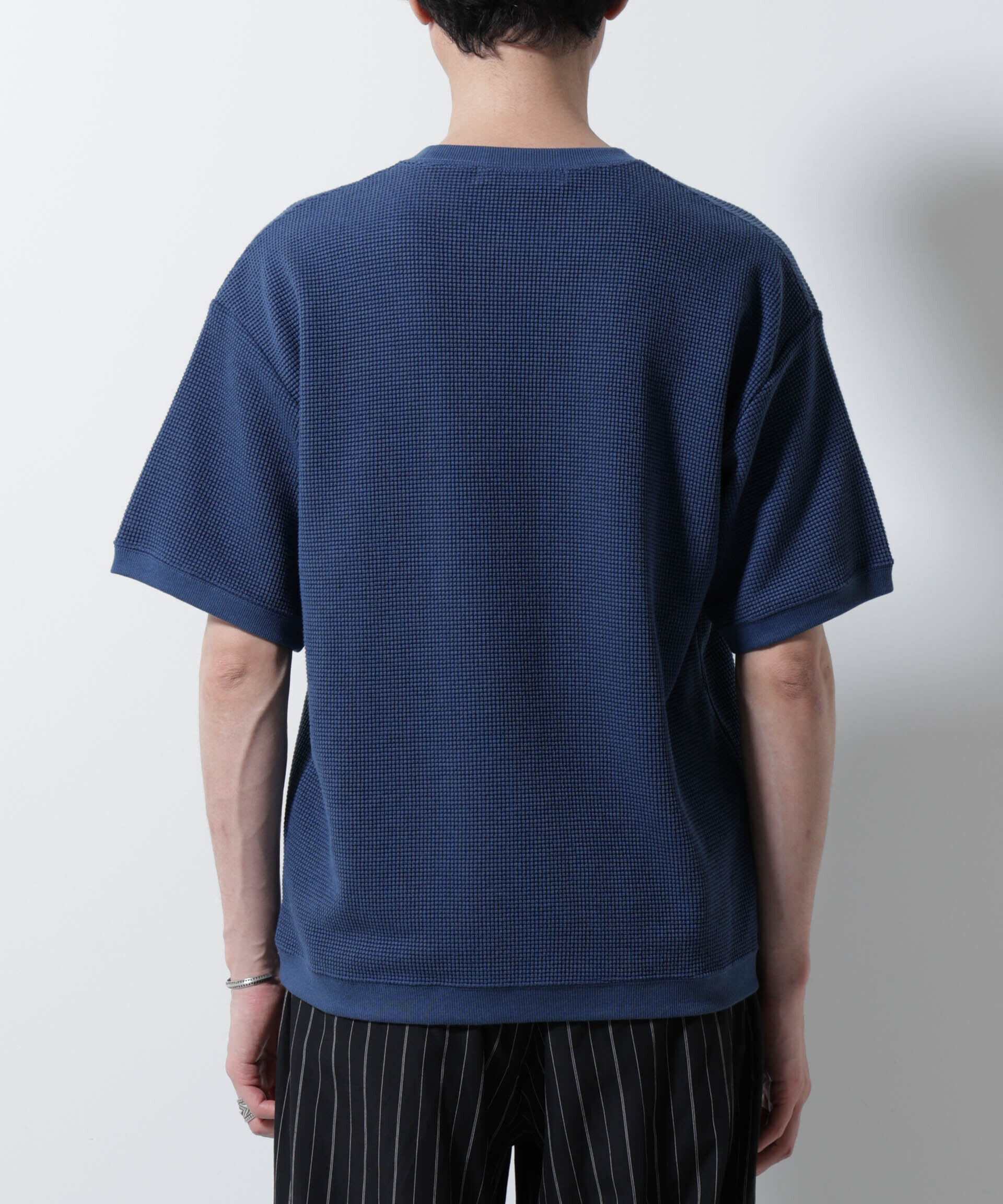 NANO universe「テックワッフルクルーネックTシャツ 半袖」|Tシャツ・カットソー|
