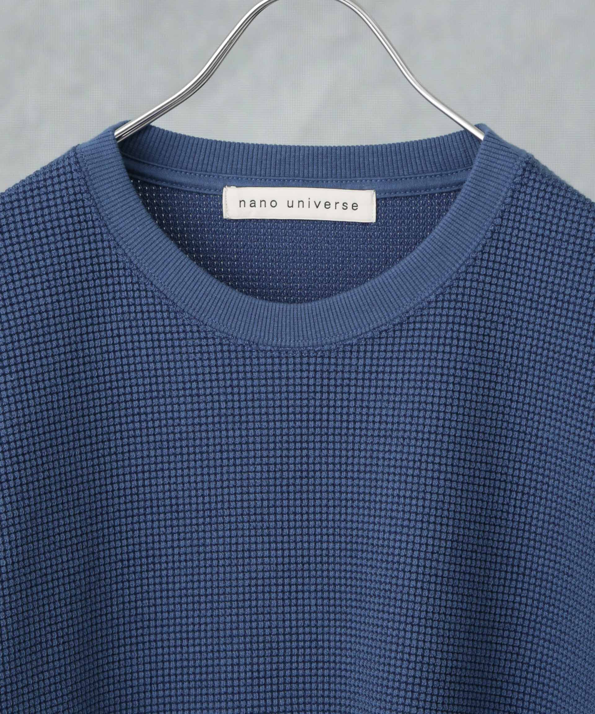 NANO universe「テックワッフルクルーネックTシャツ 半袖」|Tシャツ・カットソー|
