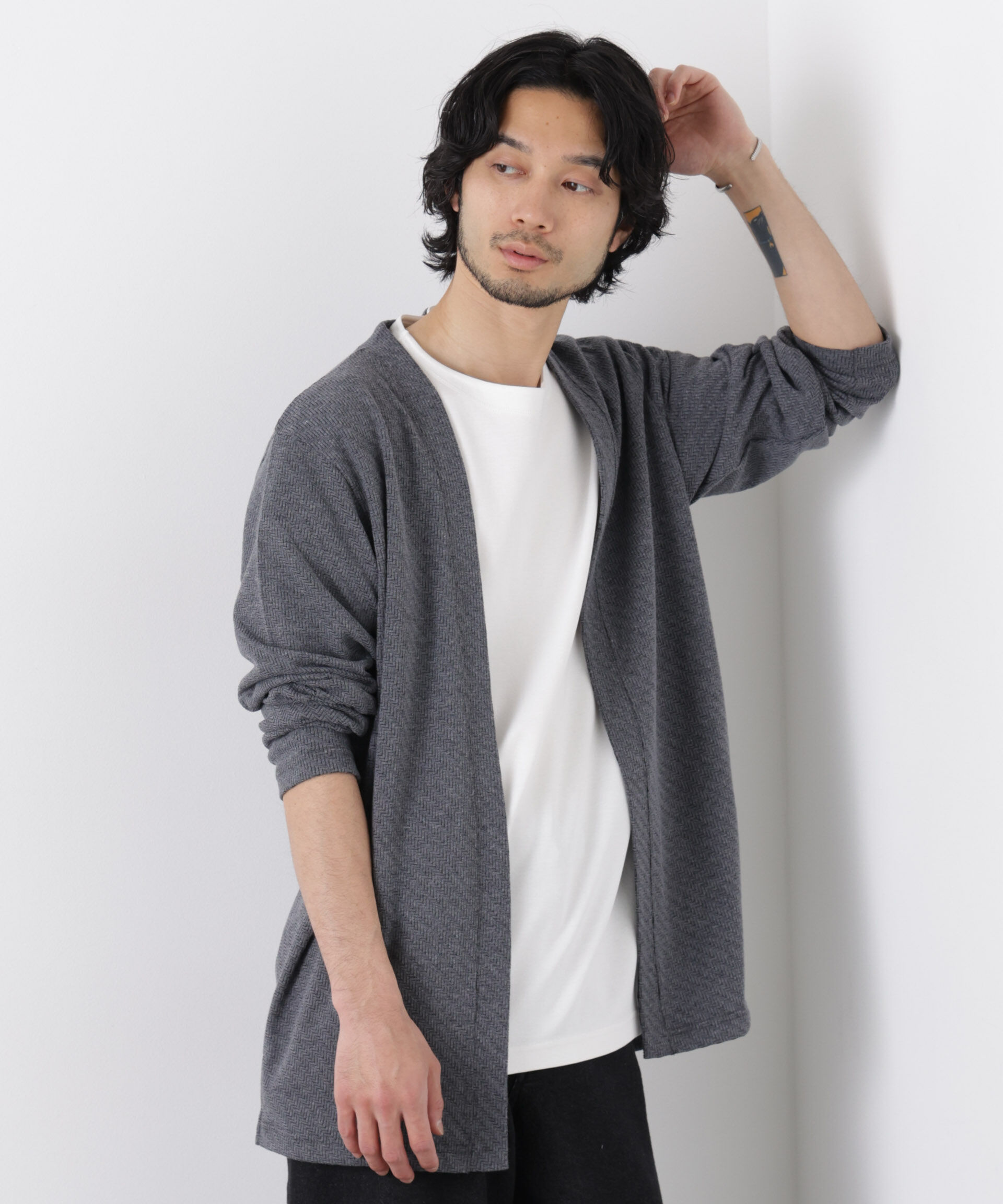 nano･universe「リンクスジャガードトッパーカーディガン」|Tシャツ・カットソー|