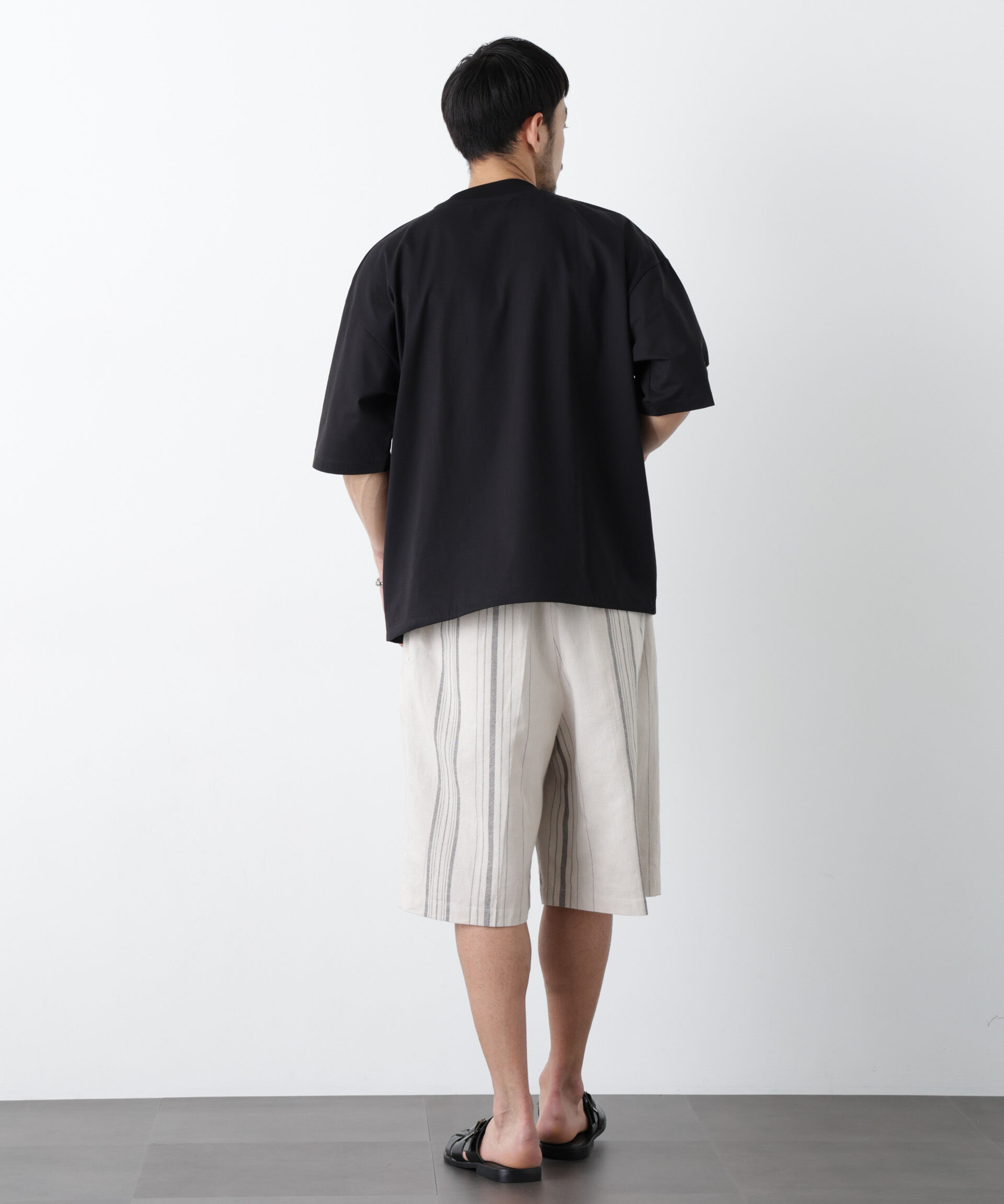NANO universe「「モダンコンフォート」ハイゲージシルケットワイドモックネック」|Tシャツ・カットソー|