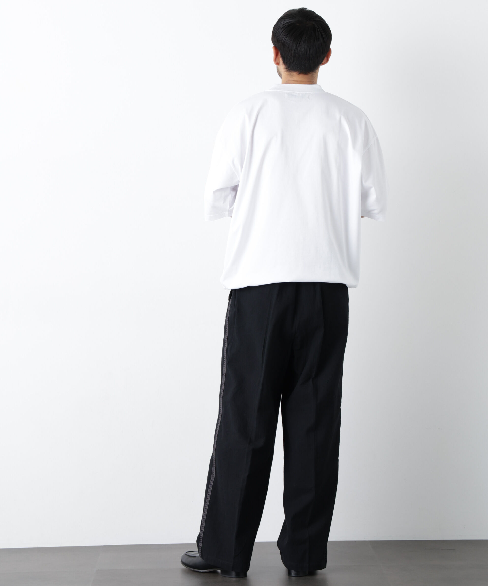 NANO universe「「モダンコンフォート」ハイゲージシルケットワイドモックネック」|Tシャツ・カットソー|
