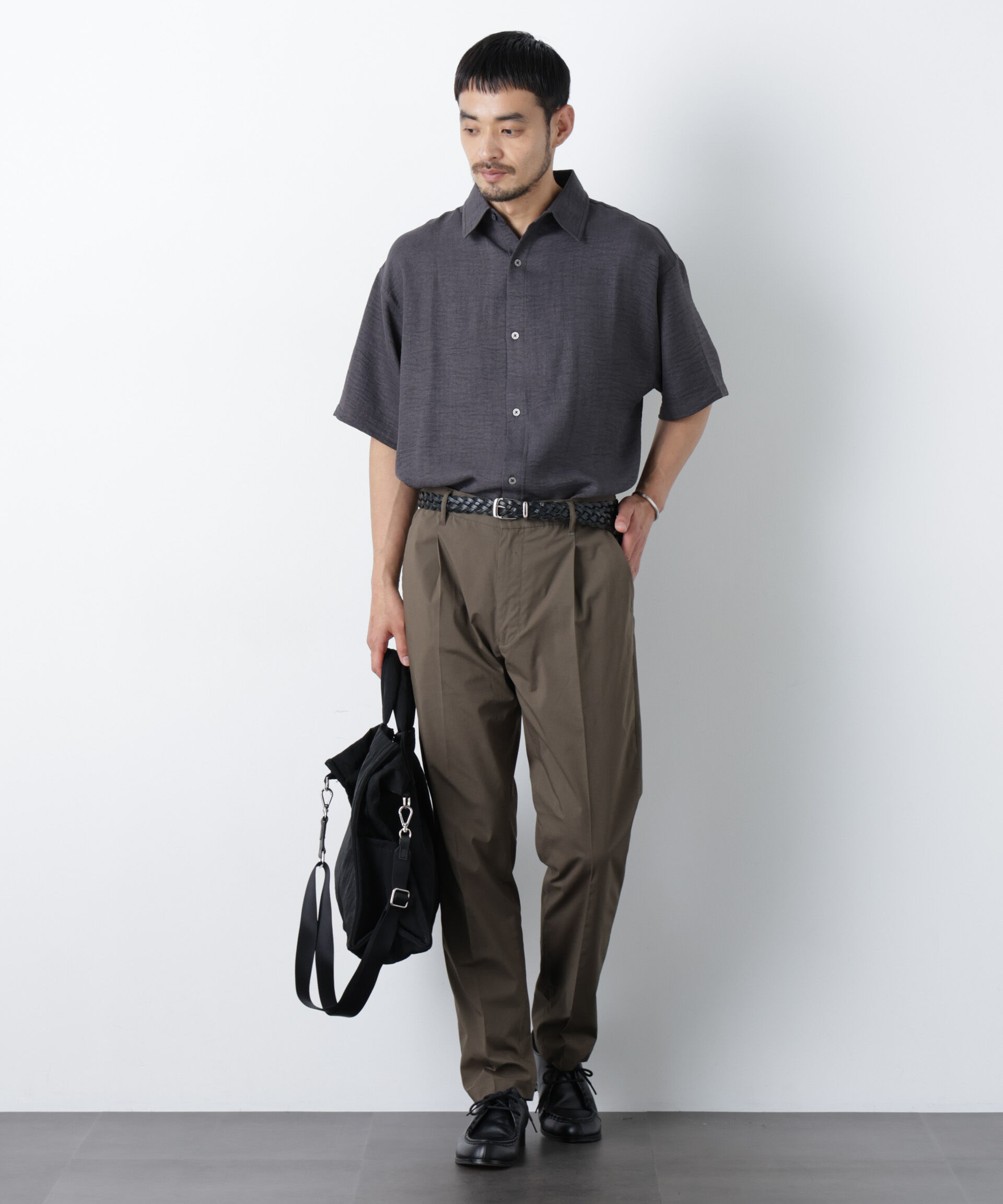 nano･universe「NORMANBROS別注 ワッシャーシャツ半袖」|シャツ・ブラウス|