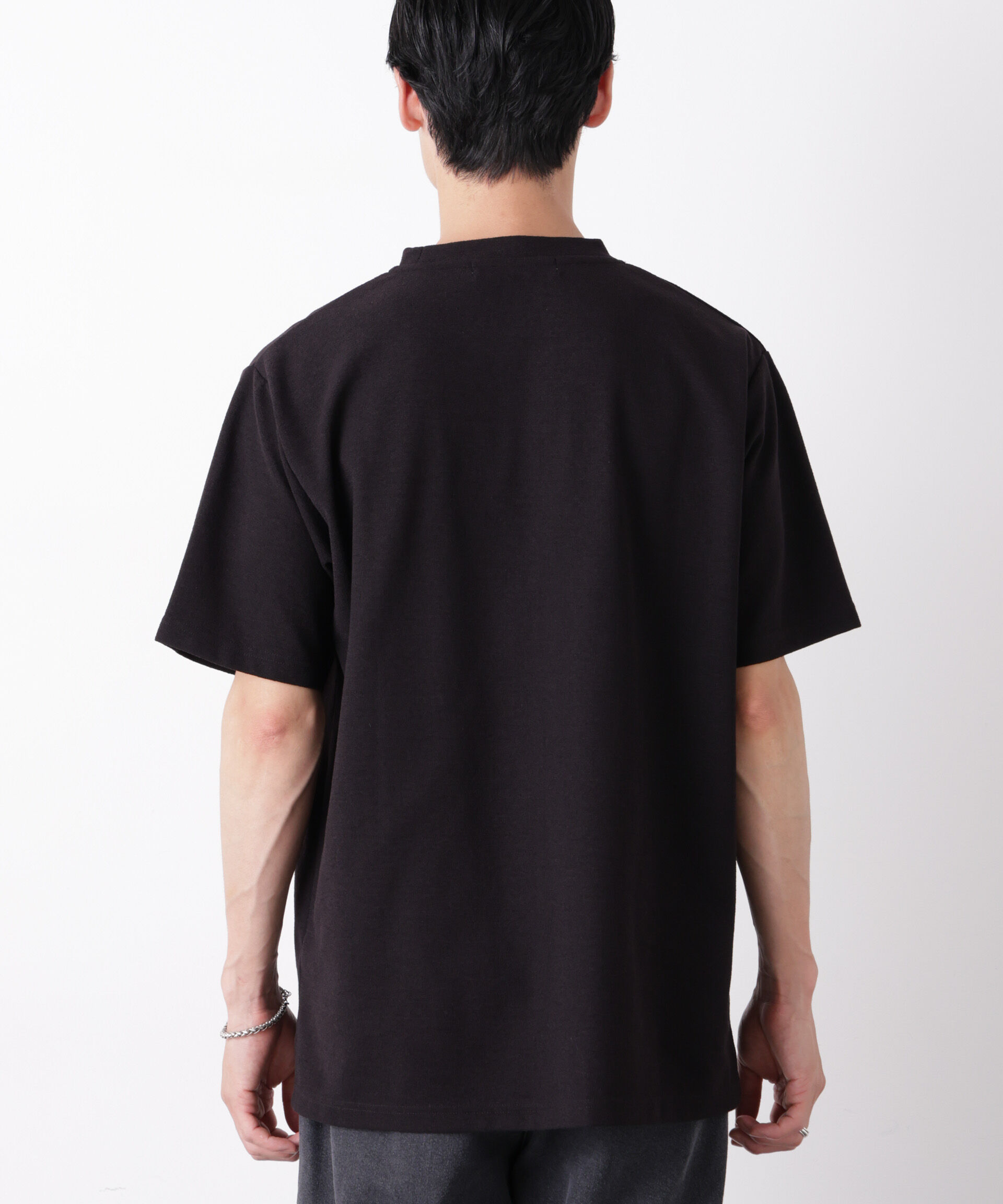 NANO universe「マイクロパイル クルーネックTシャツ 吸水速乾（セットアップ可）」|Tシャツ・カットソー|