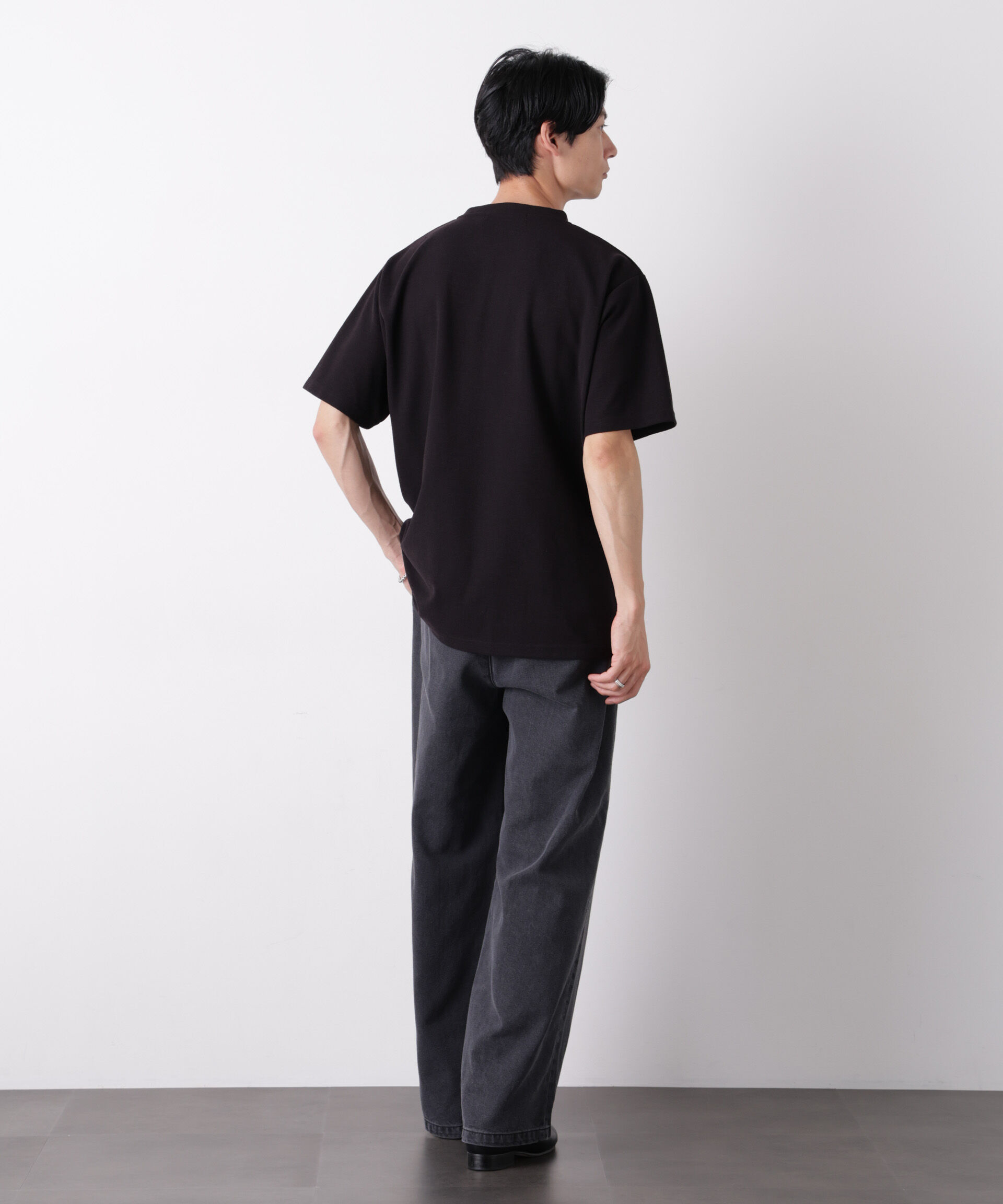 NANO universe「マイクロパイル クルーネックTシャツ 吸水速乾（セットアップ可）」|Tシャツ・カットソー|