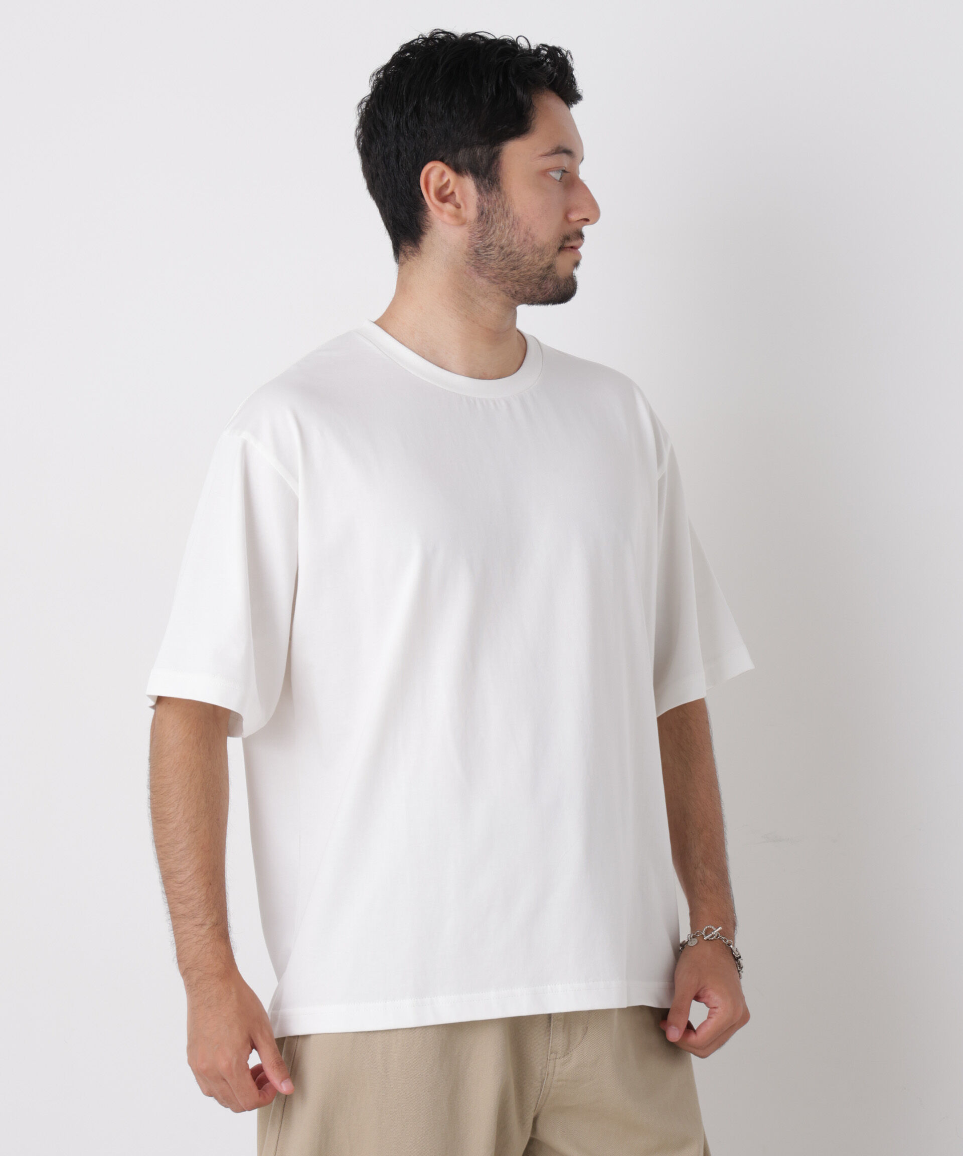 NANO universe「USAコットン&times;COOLMAX(R)ワイドTシャツ 半袖」|Tシャツ・カットソー|