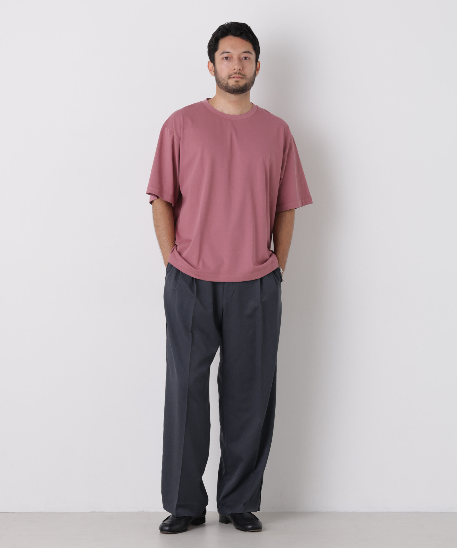 NANO universe「USAコットン&times;COOLMAX(R)ワイドTシャツ 半袖」|Tシャツ・カットソー|