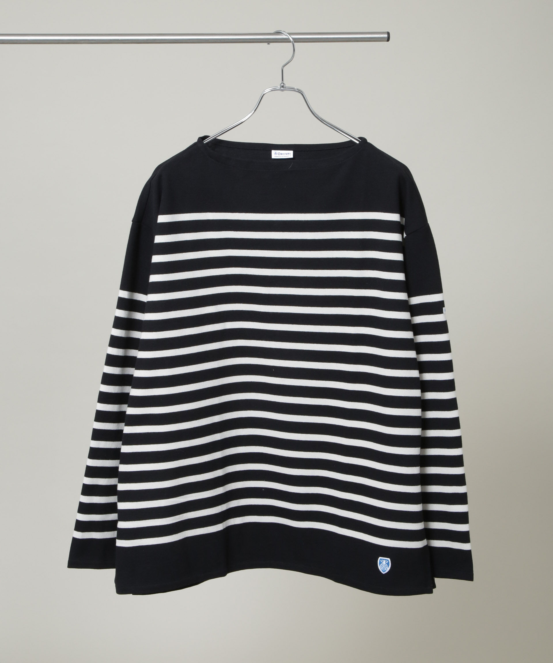 NANO universe「ORCIVAL/WIDE BOAT NECK L/S P.O.」|Tシャツ・カットソー|ブラック
