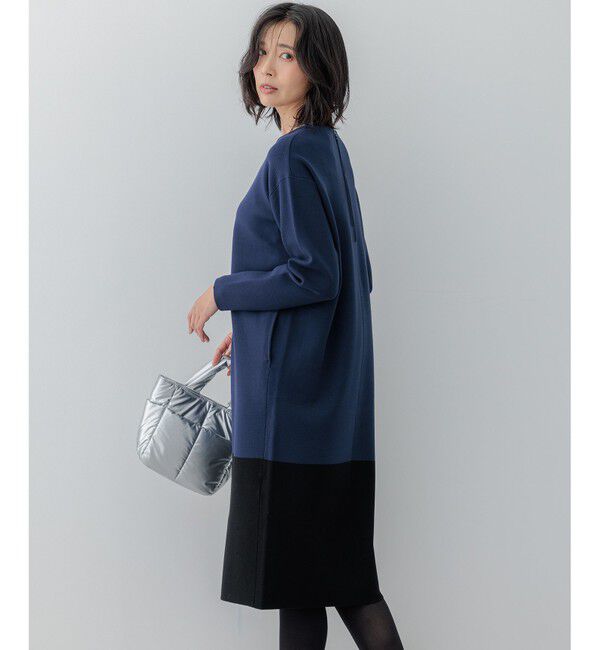 23区「【WEB&一部店舗限定カラーあり/洗える】ミラノリブ バイカラーニットワンピース」|ワンピース|ﾈｲﾋﾞｰ&times;ﾌ