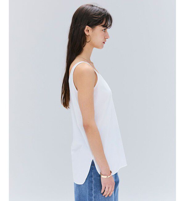 BEIGE,「【洗える】BROIS / コットンシャツテールタンクトップ」|Tシャツ・カットソー|