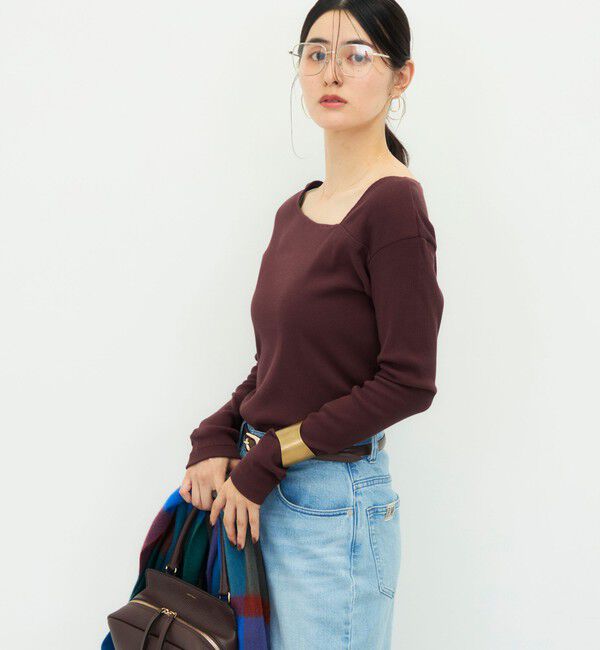 NOLLEY'S「ウォッシャブルヴィンテージリブアシンメトリープルオーバー」|Tシャツ・カットソー|
