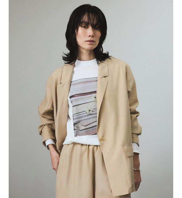 SALON adam et rope'「[25SS]GENTLE SILK ジャケット【セットアップ対応・洗える】」|テーラードジャケット|