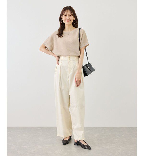 Rope&rsquo;Picnic「MIXヤーン片畦ドルマンニットプルオーバー」|ニット・セーター|