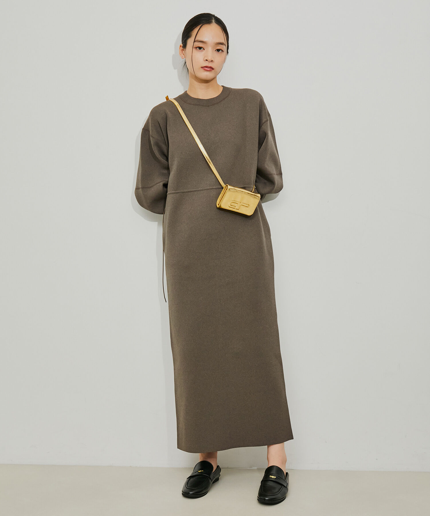 ADAM ET ROPE'「【サステナブル】フォルムニットワンピース」|ワンピース|