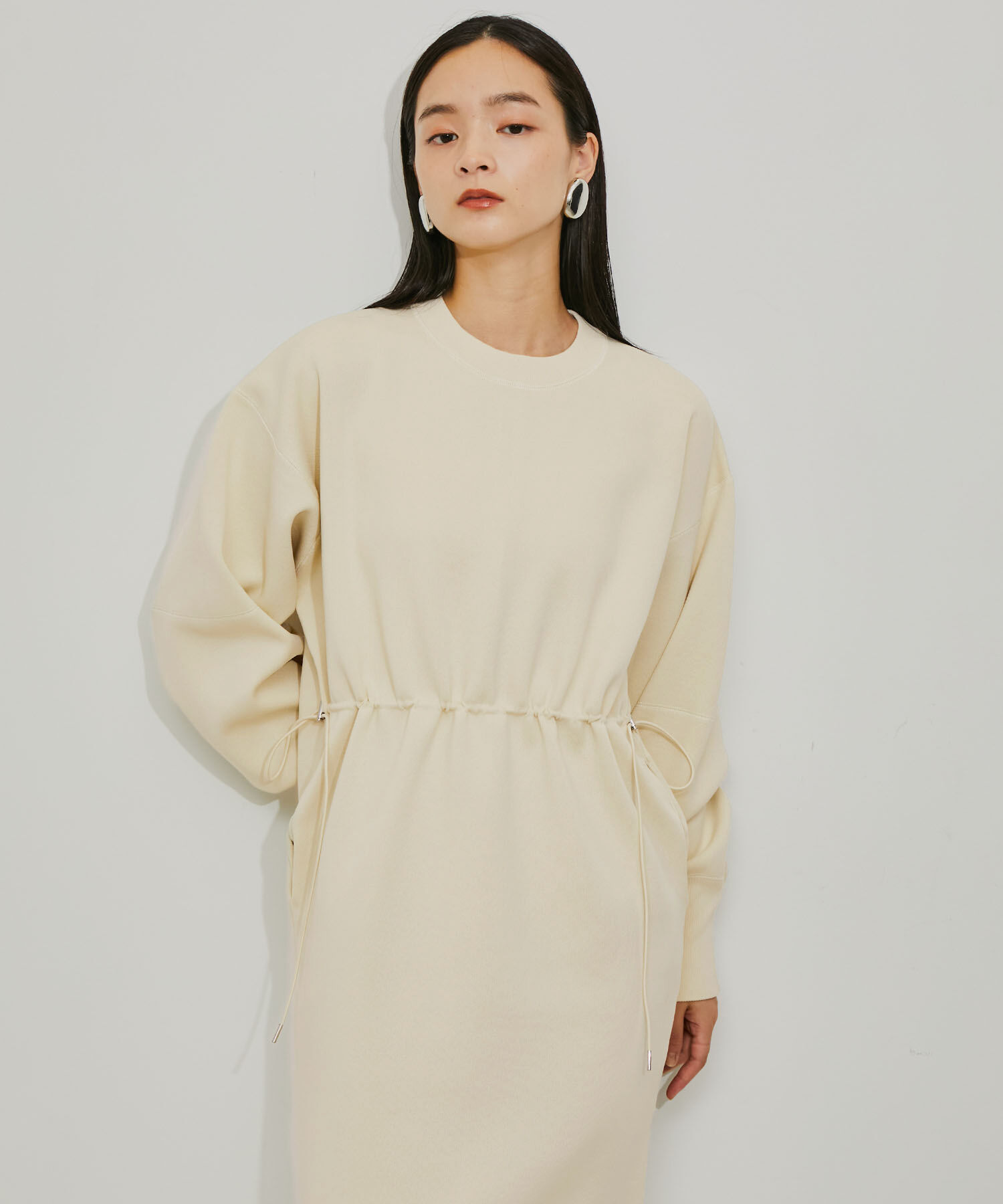 ADAM ET ROPE'「【サステナブル】フォルムニットワンピース」|ワンピース|