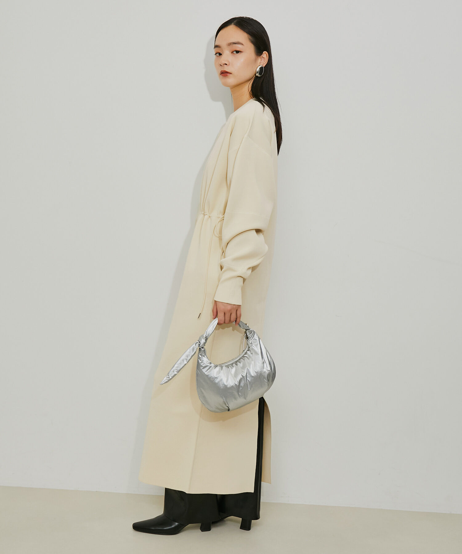 ADAM ET ROPE'「【サステナブル】フォルムニットワンピース」|ワンピース|