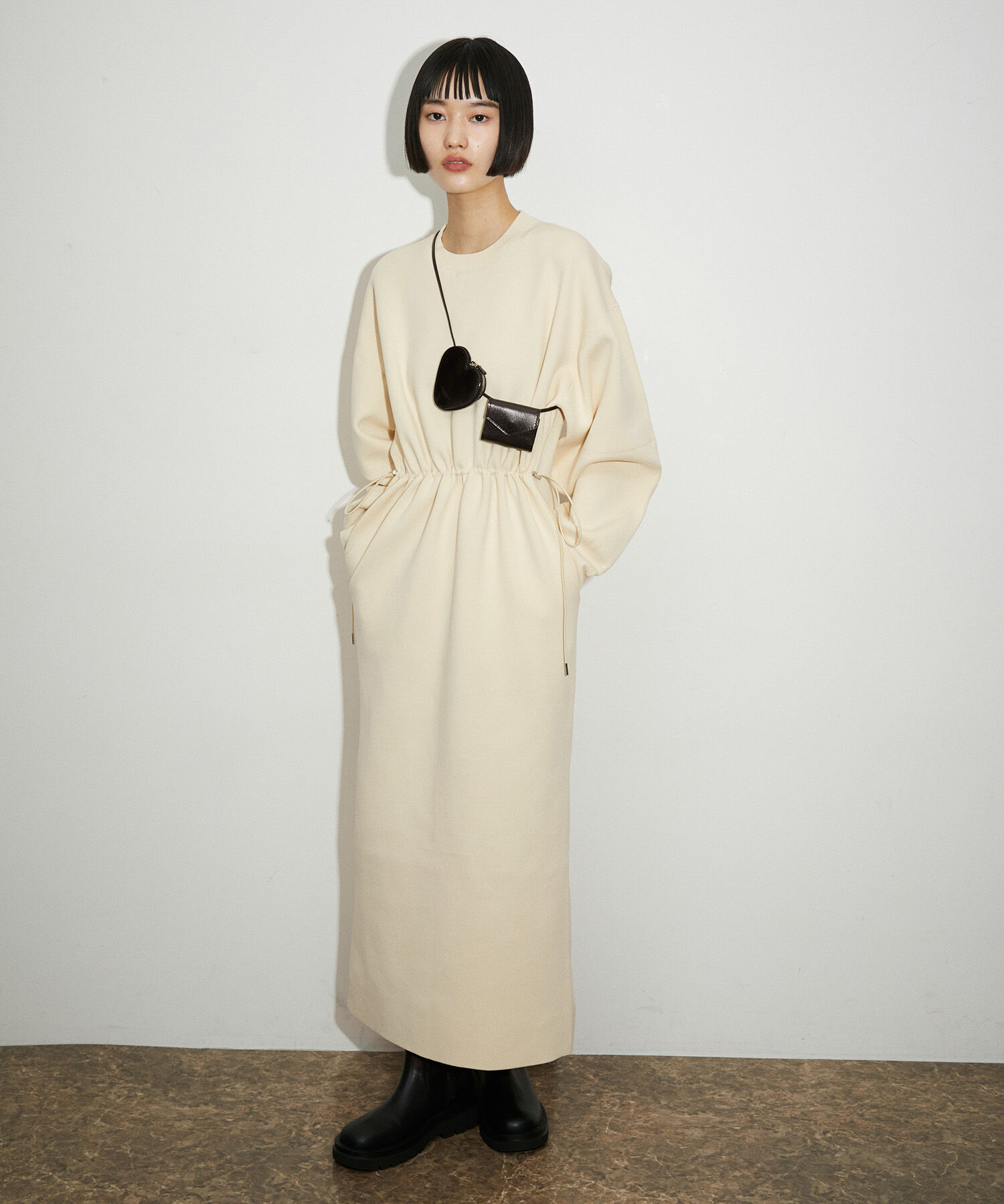 ADAM ET ROPE'「【サステナブル】フォルムニットワンピース」|ワンピース|