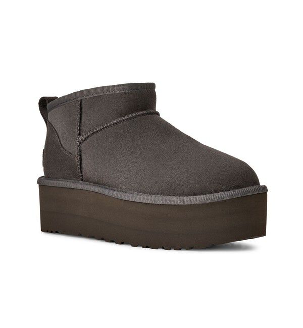 ADAM ET ROPE'「【UGG(アグ)】W CLASSIC ULTRA MINI PLATFORM」|ロングブーツ|