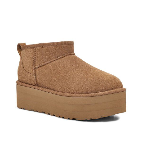ADAM ET ROPE'「【UGG(アグ)】W CLASSIC ULTRA MINI PLATFORM」|ロングブーツ|