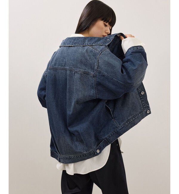 ADAM ET ROPE'「【WEB限定】・【定番】スタンドネックデニムジャケット」|デニムジャケット|