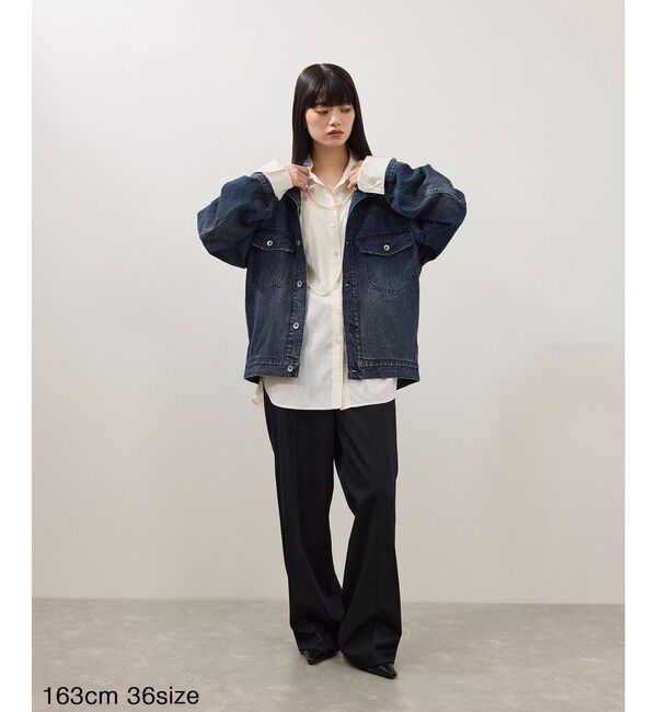 ADAM ET ROPE'「【WEB限定】・【定番】スタンドネックデニムジャケット」|デニムジャケット|