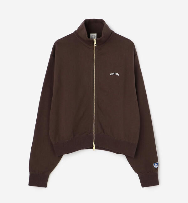 ORCIVAL「ORCIVAL | コットン裏毛 スタンドカラージップジャケット WOMEN」|スウェット・ジャージ|BROWN