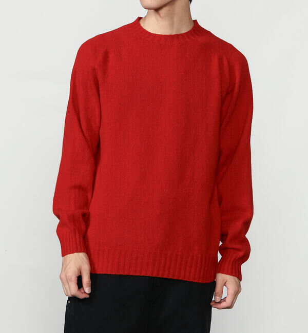 Morris & Sons「MORRIS & SONS | ジーロンラム クルーネックニット MEN」|ニット・セーター|RED