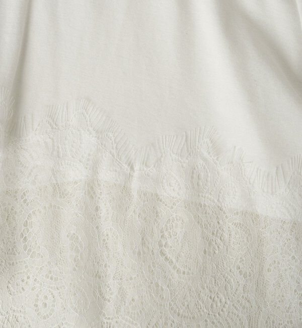  「レースヘムロンTee」|Tシャツ・カットソー|