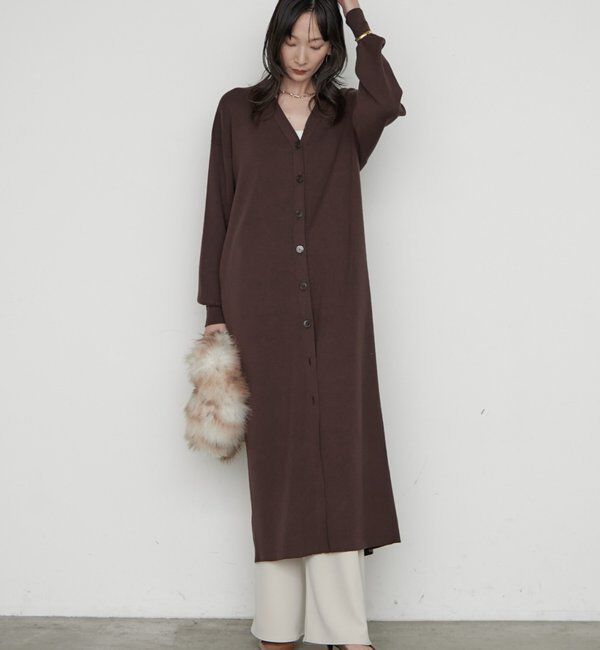  「ロングカーデワンピース」|ワンピース|
