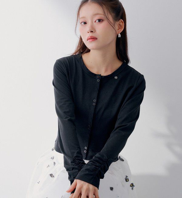  「【SALON by Chico】UVカットCOOLコンパクトラメクルーカーデ」|Tシャツ・カットソー|