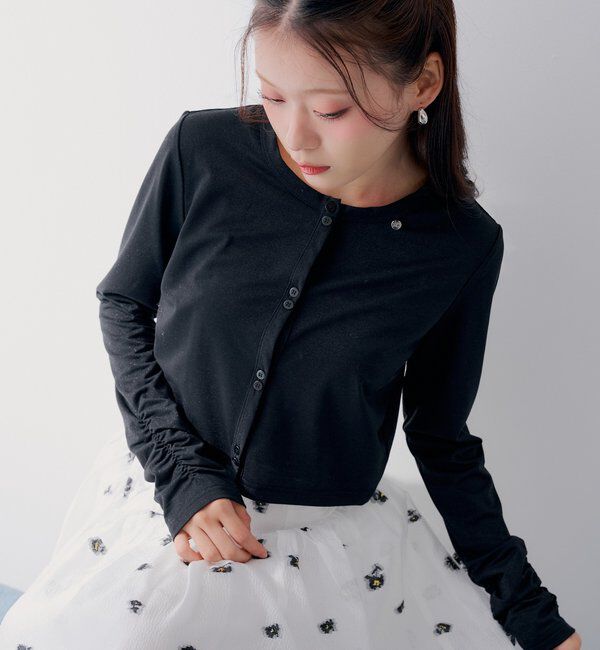  「【SALON by Chico】UVカットCOOLコンパクトラメクルーカーデ」|Tシャツ・カットソー|