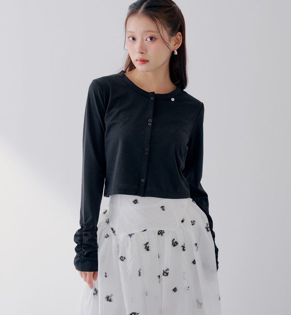  「【SALON by Chico】UVカットCOOLコンパクトラメクルーカーデ」|Tシャツ・カットソー|