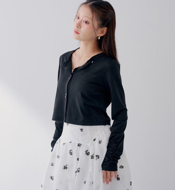  「【SALON by Chico】UVカットCOOLコンパクトラメクルーカーデ」|Tシャツ・カットソー|