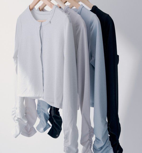  「【SALON by Chico】UVカットCOOLコンパクトラメクルーカーデ」|Tシャツ・カットソー|