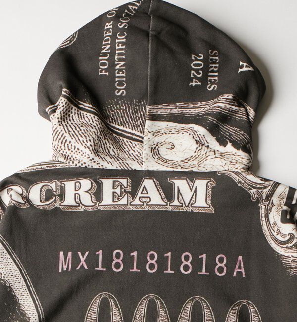  「【26AW LOOK掲載・Sourcream/UINSEX】マルクス紙幣パーカー」|パーカー|