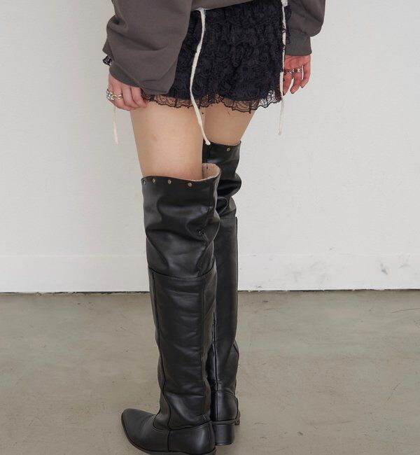  「【26AW LOOK掲載品番】2WAYボアカフロングブーツ」|ロングブーツ|