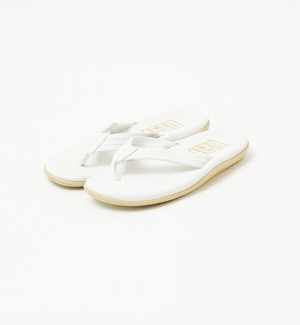 ABAHOUSE「【ISLAND SLIPPER / アイランドスリッパ】レザー トングサンダル」|サンダル|ホワイト