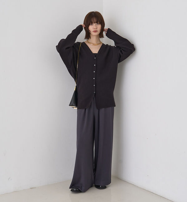 Rouge vif「【追加2/新色登場】変形オーバールーズニットカーディガン【予約】」|カーディガン|