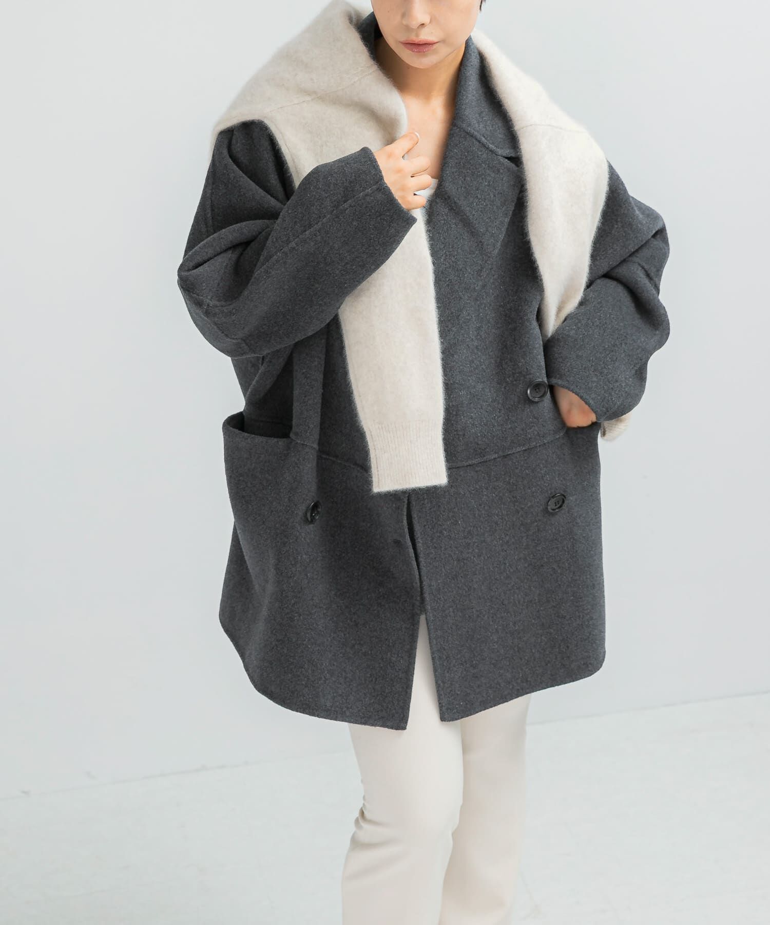 URBAN RESEARCH ROSSO「『一部別注カラー』YENN　DOUBLE FACE PEA COAT」|ピーコート|