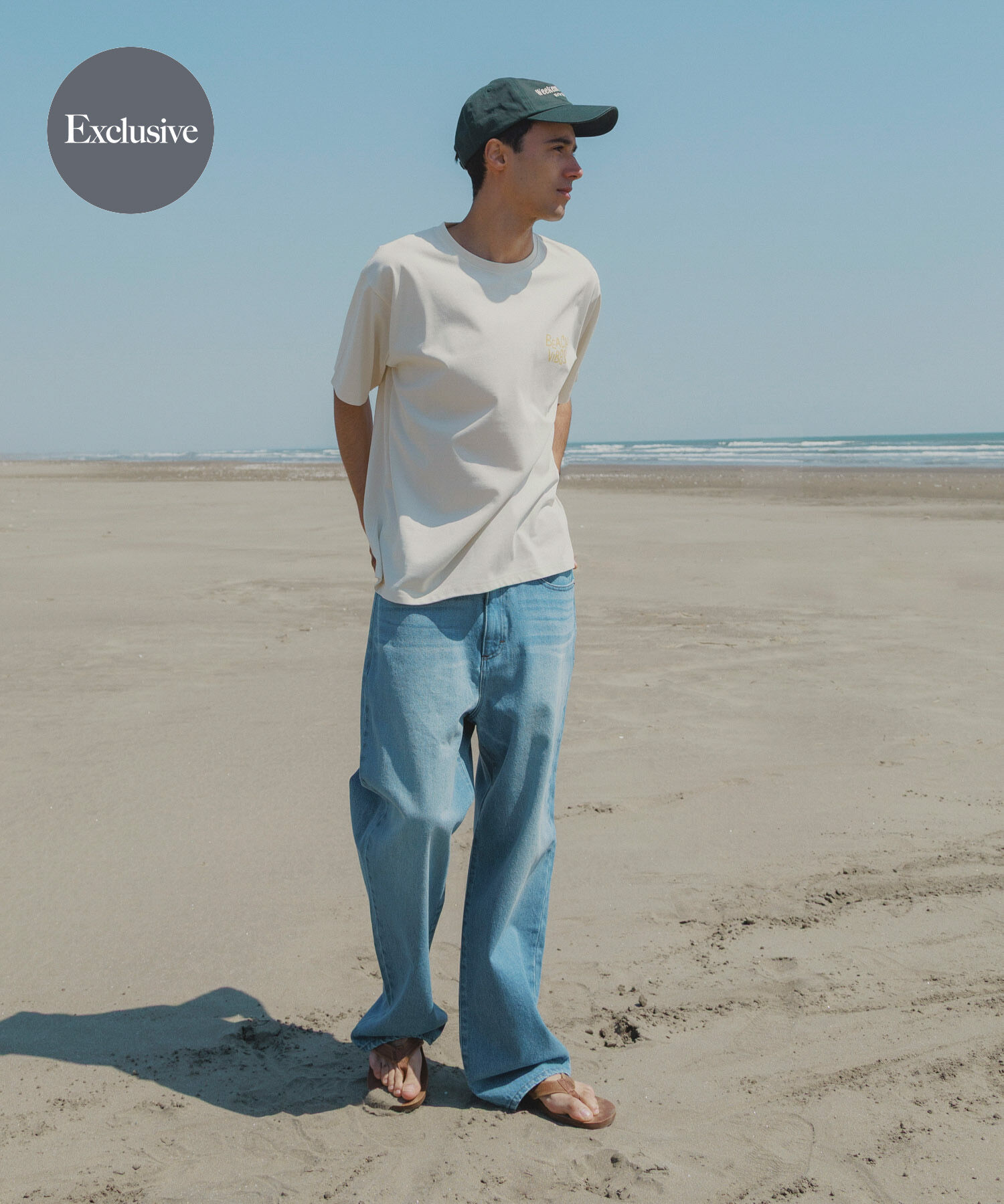 Sonny Label 「『別注』RED KAP&times;Sonny Label　ワイドデニムパンツ」|デニム|ライトインディゴブル