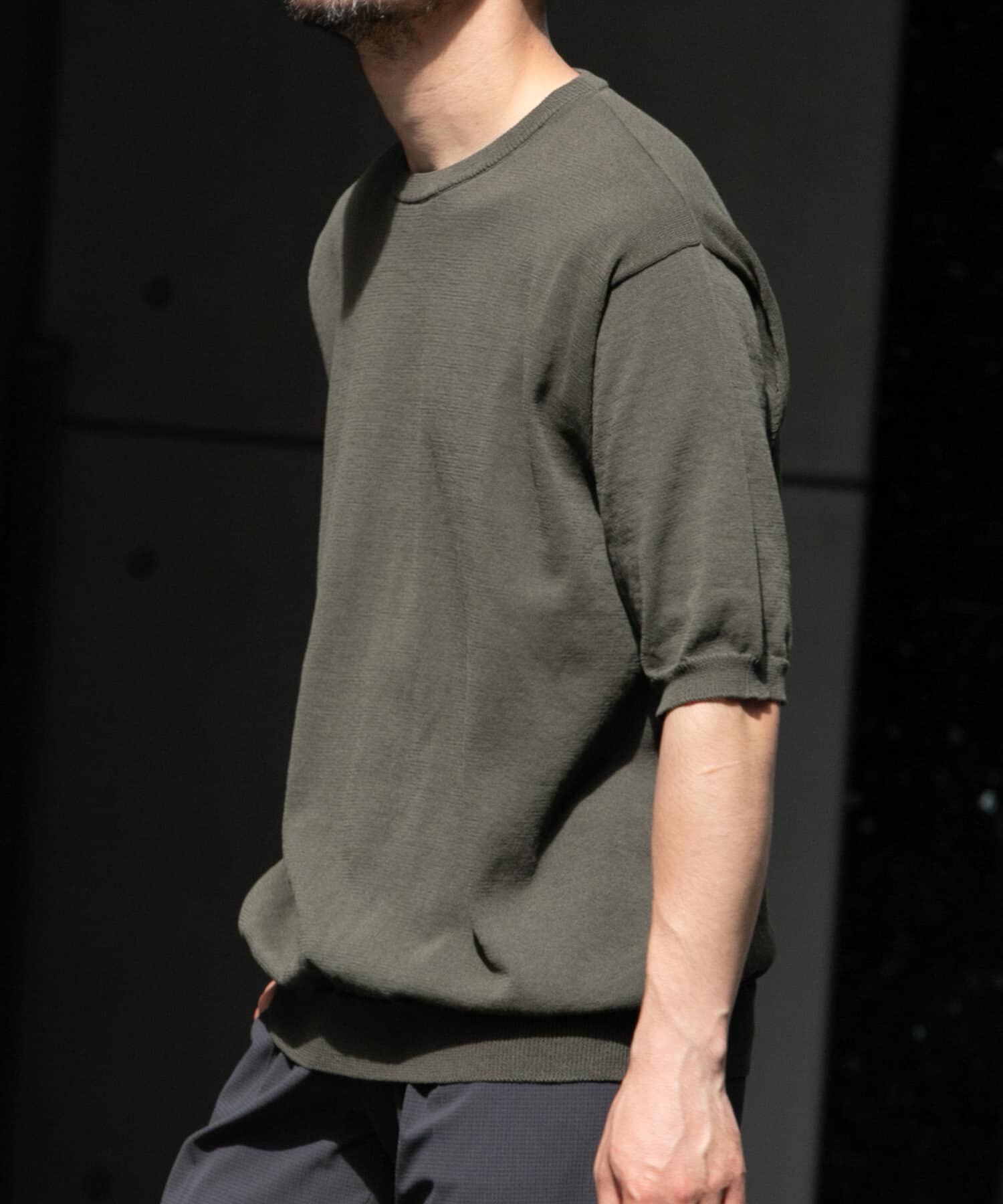 URBAN RESEARCH ROSSO「『UR TECH』AIRDRY半袖クルーニット」|ニット・セーター|
