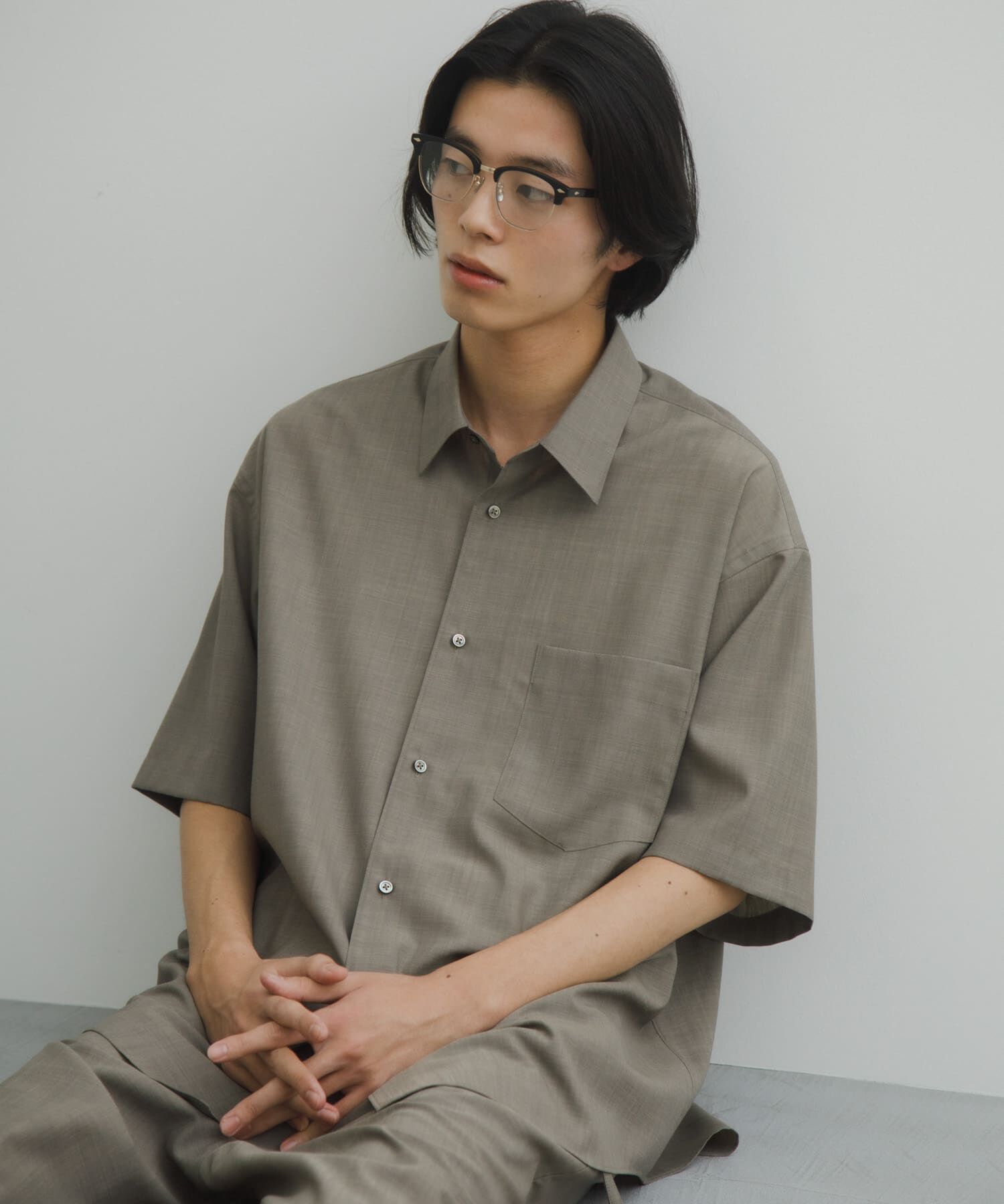 URBAN RESEARCH DOORS「T/W Tropical Regular SHIRTS」|シャツ・ブラウス|ブラウン