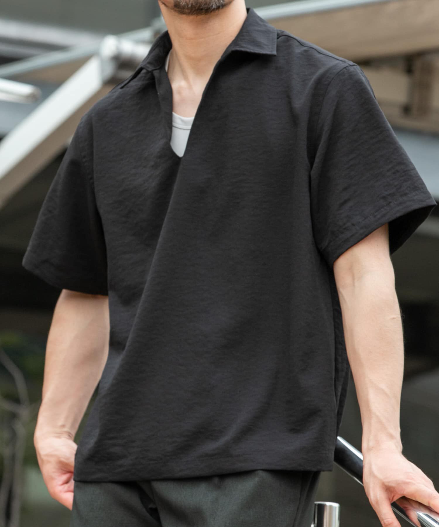 URBAN RESEARCH ROSSO「『セットアップ対応』『防シワ/速乾』ドライイージースキッパーシャツ」|シャツ・ブラウス|